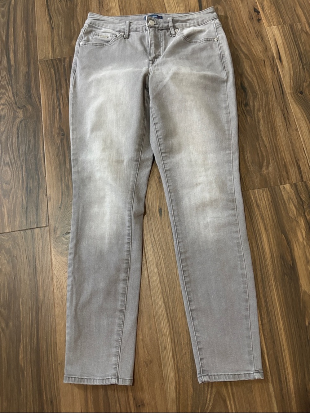 Last day! Isaac Mizrahi Light Gray Straight Leg Jeans 4